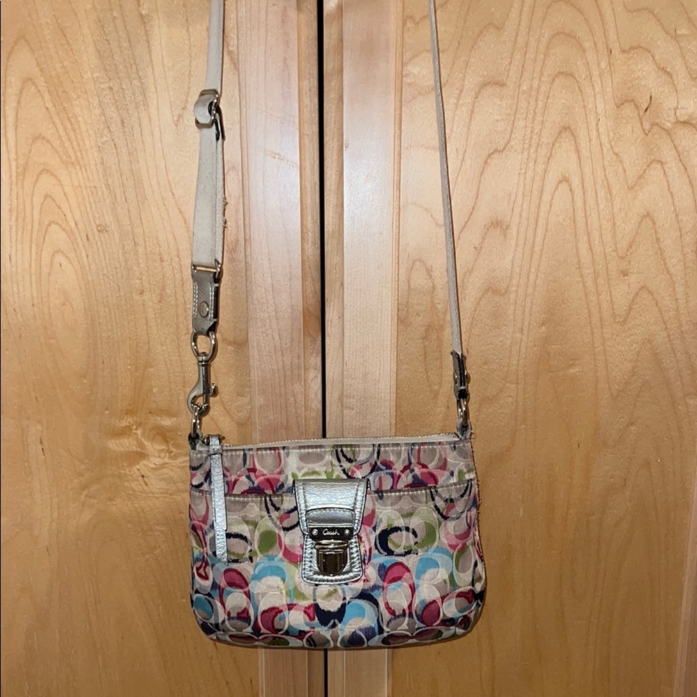 Colorful Coach Poppy canvas crossbody
